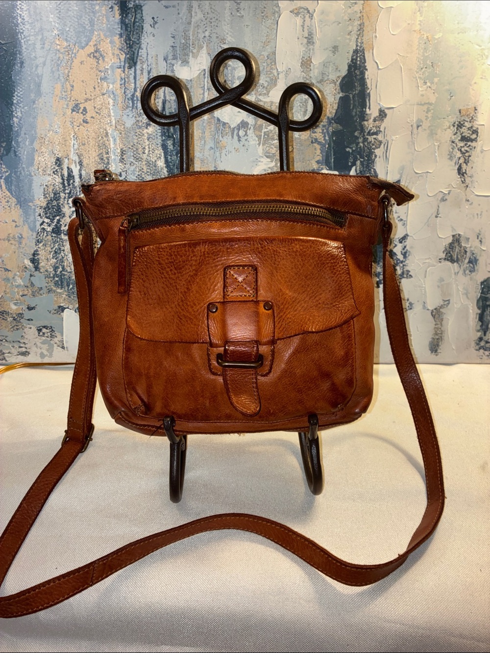Genuine Harbour 2nd  Cognac Leather Crossbody Bag - Great Quality !